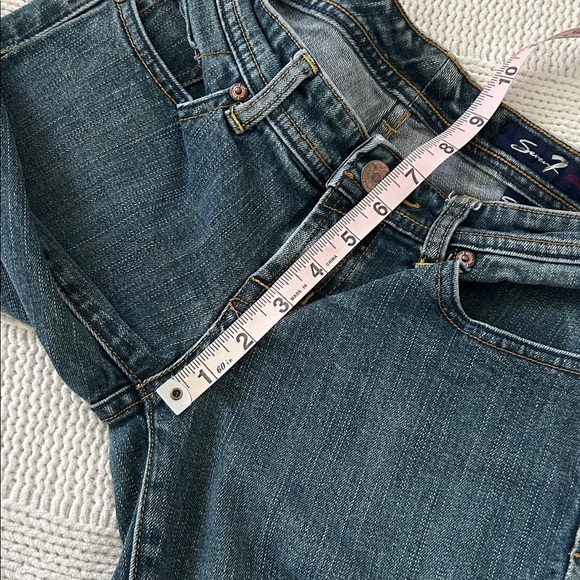 y2k Seven7 Women's Boot Cut Jeans - Blue with Gold Accents - Picture 6 of 10